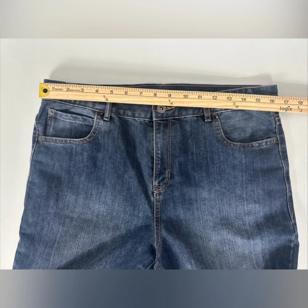 NWT Childrens Place Sz 18 Husky Bootcut Semi-Evasee Blue Wash Adjustable Waist